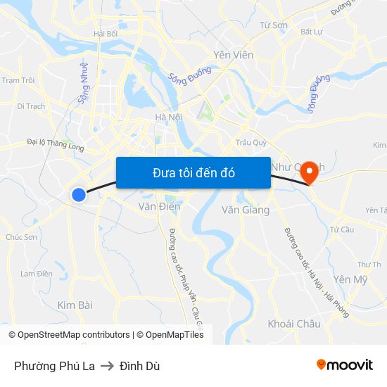 Phường Phú La to Đình Dù map