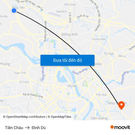 Tiền Châu to Đình Dù map