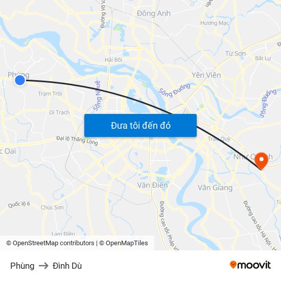 Phùng to Đình Dù map