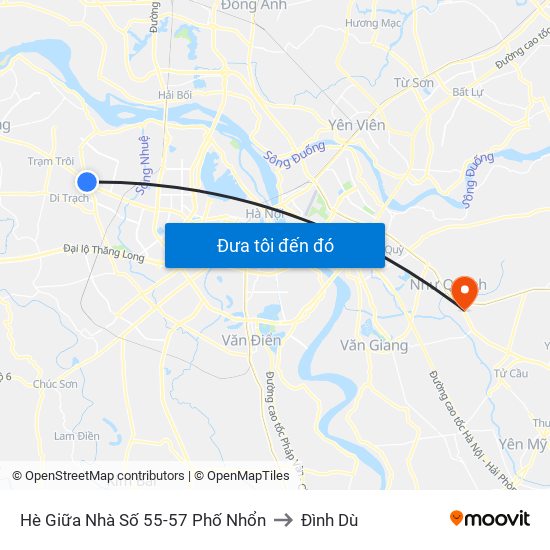 Hè Giữa Nhà Số 55-57 Phố Nhổn to Đình Dù map