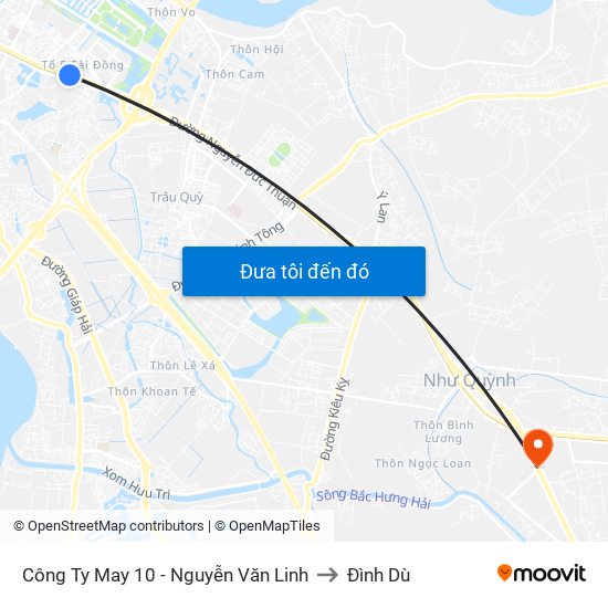 Công Ty May 10 - Nguyễn Văn Linh to Đình Dù map