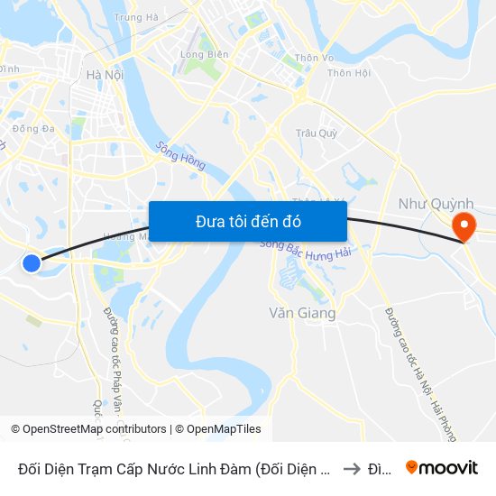 Đối Diện Trạm Cấp Nước Linh Đàm (Đối Diện Chung Cư Hh1c) - Nguyễn Hữu Thọ to Đình Dù map
