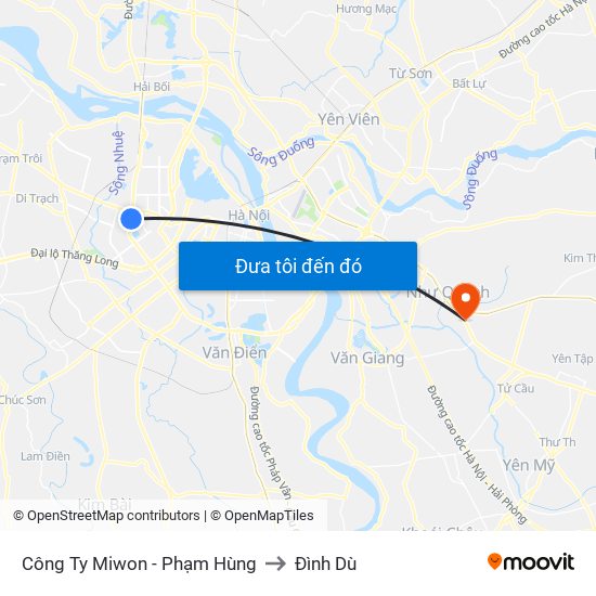 Bệnh Viện Đa Khoa Y Học Cổ Truyền - 6 Phạm Hùng to Đình Dù map