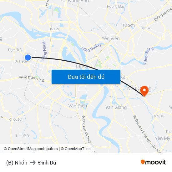 (B) Nhổn to Đình Dù map