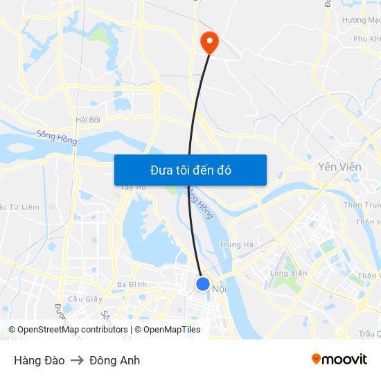 Hàng Đào to Đông Anh map