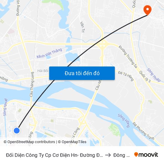 Đối Diện Công Ty Cp Cơ Điện Hn- Đường Đức Thắng to Đông Anh map