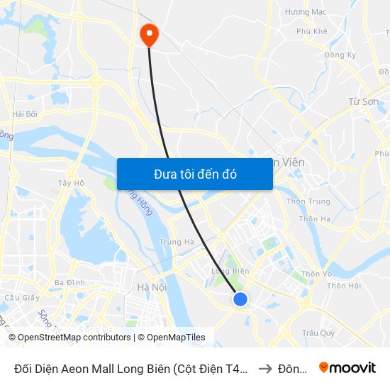 Đối Diện Aeon Mall Long Biên (Cột Điện T4a/2a-B Đường Cổ Linh) to Đông Anh map