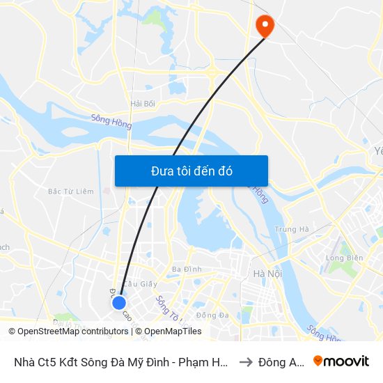 Nhà Ct5 Kđt Sông Đà Mỹ Đình - Phạm Hùng to Đông Anh map
