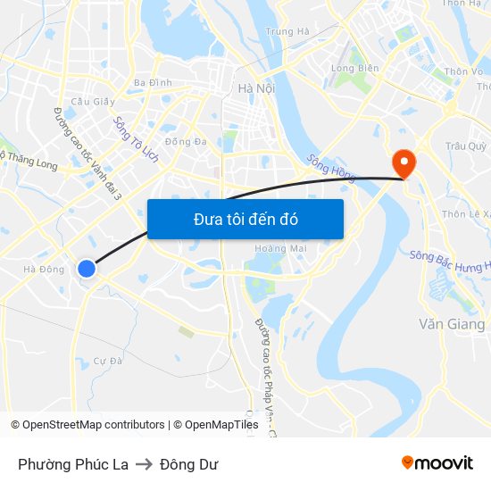 Phường Phúc La to Đông Dư map