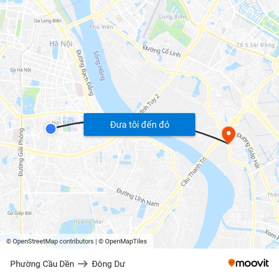 Phường Cầu Dền to Đông Dư map