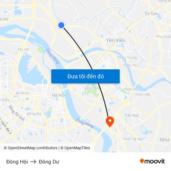 Đông Hội to Đông Dư map