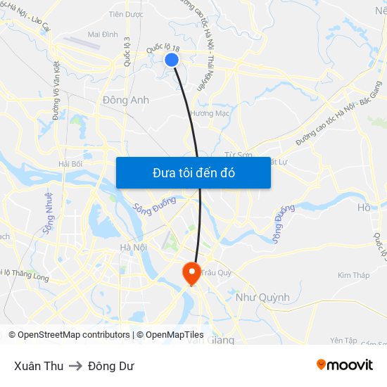 Xuân Thu to Đông Dư map