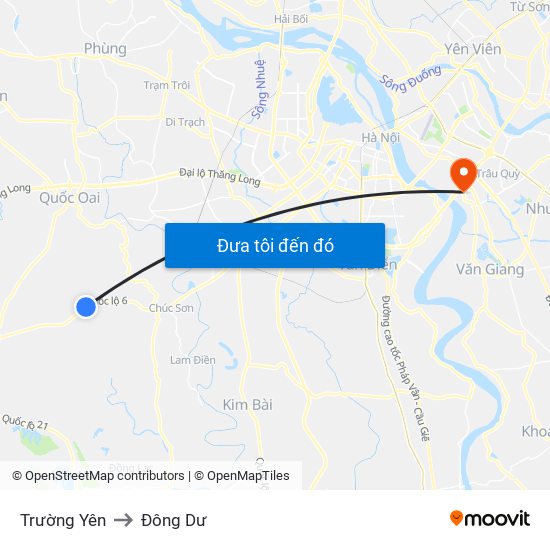 Trường Yên to Đông Dư map