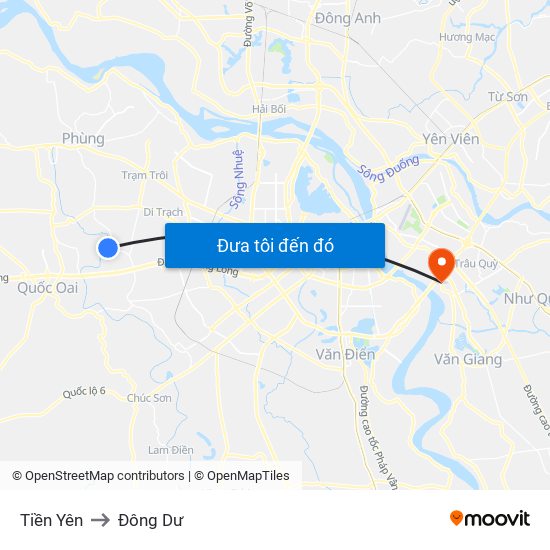 Tiền Yên to Đông Dư map