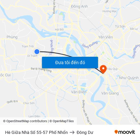 Hè Giữa Nhà Số 55-57 Phố Nhổn to Đông Dư map