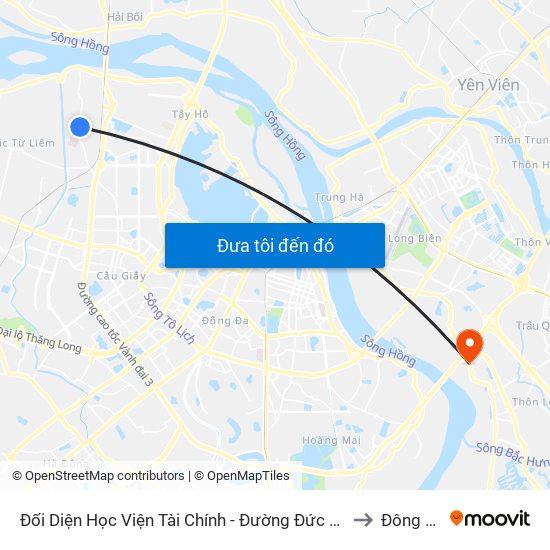 Đối Diện Học Viện Tài Chính - Đường Đức Thắng to Đông Dư map