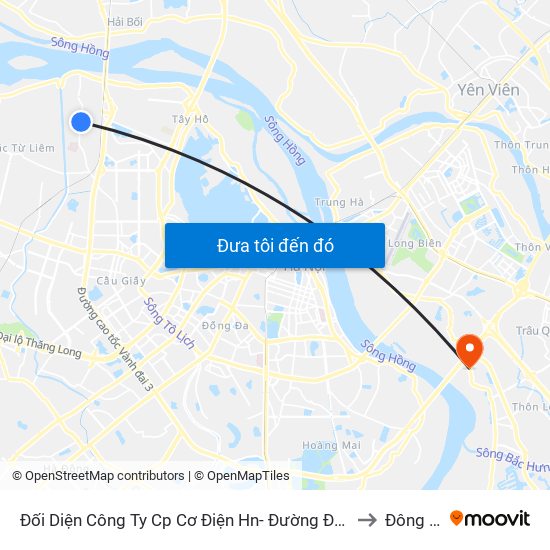 Đối Diện Công Ty Cp Cơ Điện Hn- Đường Đức Thắng to Đông Dư map