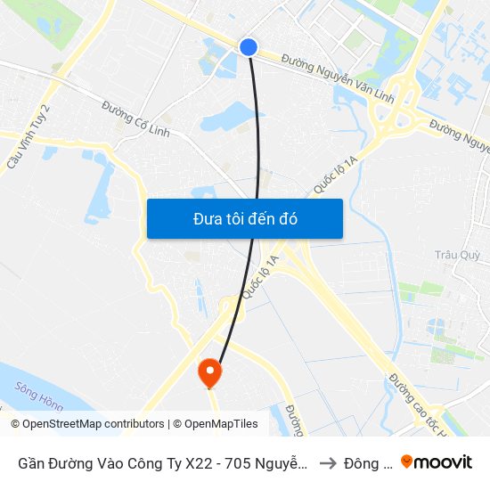 Gần Đường Vào Công Ty X22 - 705 Nguyễn Văn Linh to Đông Dư map