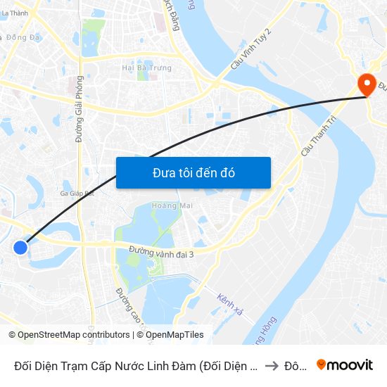 Đối Diện Trạm Cấp Nước Linh Đàm (Đối Diện Chung Cư Hh1c) - Nguyễn Hữu Thọ to Đông Dư map