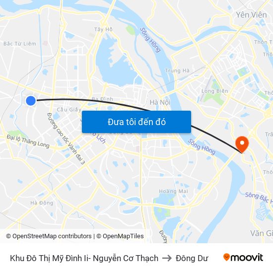 Khu Đô Thị Mỹ Đình Ii- Nguyễn Cơ Thạch to Đông Dư map