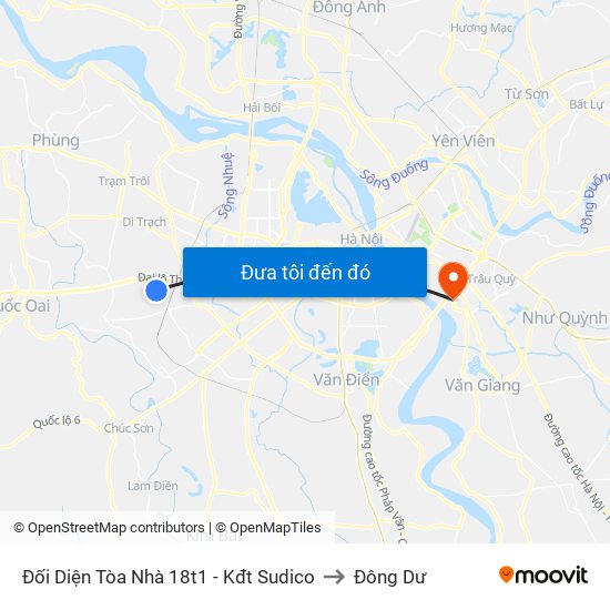 Đối Diện Tòa Nhà 18t1 - Kđt Sudico to Đông Dư map