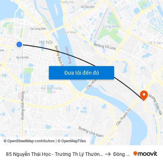 85 Nguyễn Thái Học - Trường Th Lý Thường Kiệt to Đông Dư map