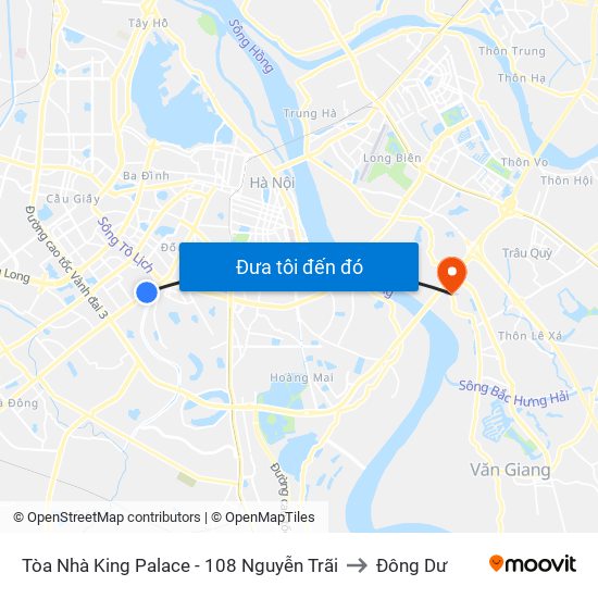 Tòa Nhà King Palace - 108 Nguyễn Trãi to Đông Dư map