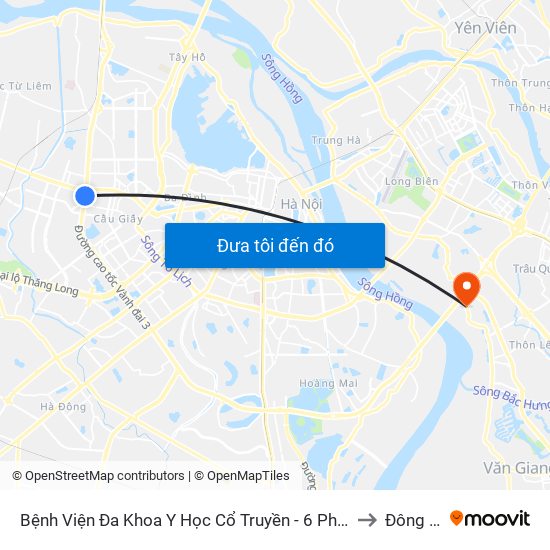 Công Ty Miwon - Phạm Hùng to Đông Dư map