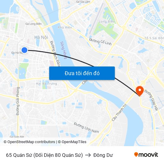 65 Quán Sứ (Đối Diện 80 Quán Sứ) to Đông Dư map