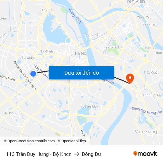 113 Trần Duy Hưng - Bộ Khcn to Đông Dư map