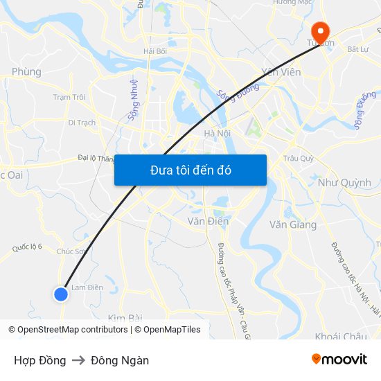 Hợp Đồng to Đông Ngàn map