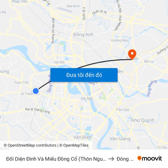 Đối Diện Đình Và Miếu Đồng Cổ (Thôn Nguyên Xá) - Đường 32 to Đông Ngàn map