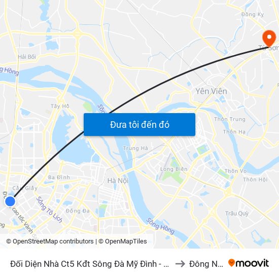 Đối Diện Nhà Ct5 Kđt Sông Đà Mỹ Đình - Phạm Hùng to Đông Ngàn map