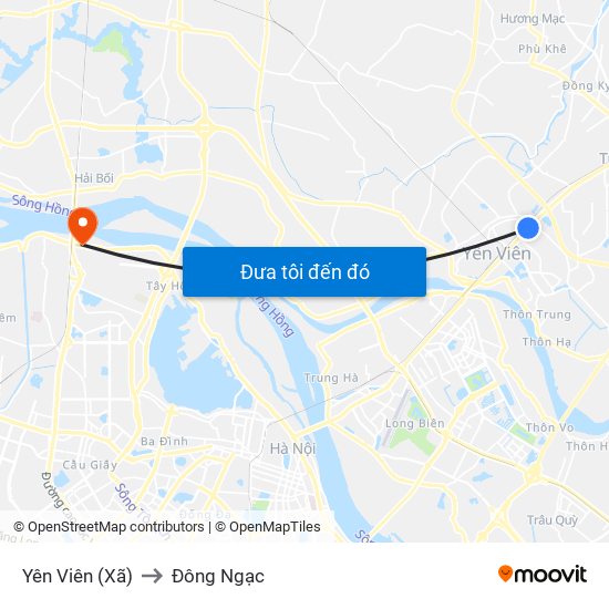 Yên Viên (Xã) to Đông Ngạc map