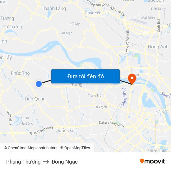 Phụng Thượng to Đông Ngạc map