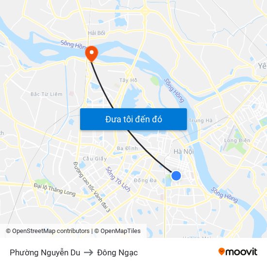 Phường Nguyễn Du to Đông Ngạc map