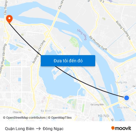 Quận Long Biên to Đông Ngạc map