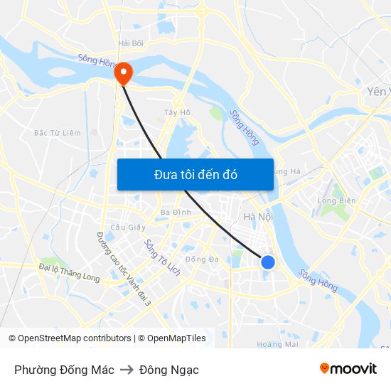 Phường Đống Mác to Đông Ngạc map