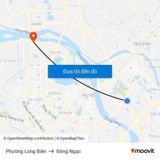 Phường Long Biên to Đông Ngạc map