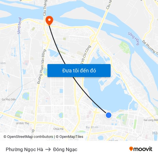 Phường Ngọc Hà to Đông Ngạc map