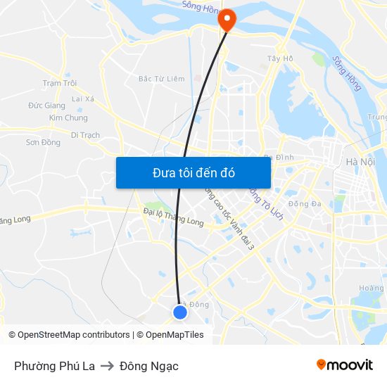 Phường Phú La to Đông Ngạc map