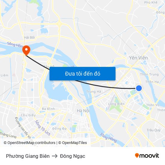 Phường Giang Biên to Đông Ngạc map