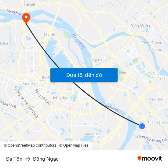 Đa Tốn to Đông Ngạc map