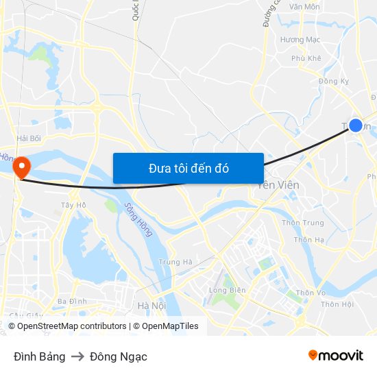 Đình Bảng to Đông Ngạc map