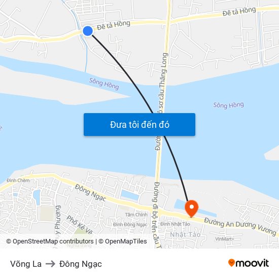 Võng La to Đông Ngạc map