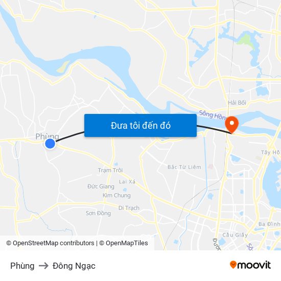 Phùng to Đông Ngạc map