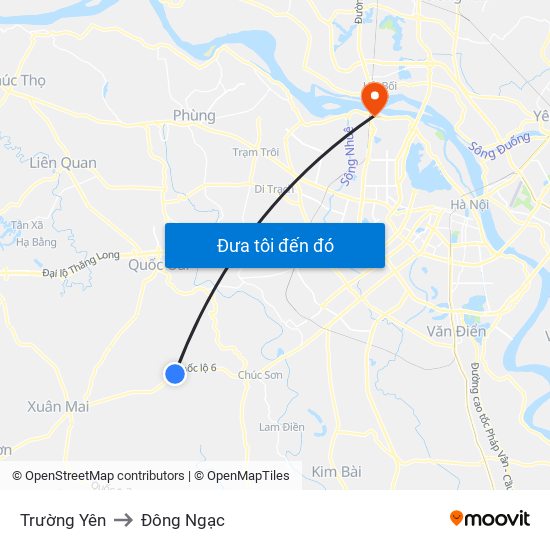 Trường Yên to Đông Ngạc map