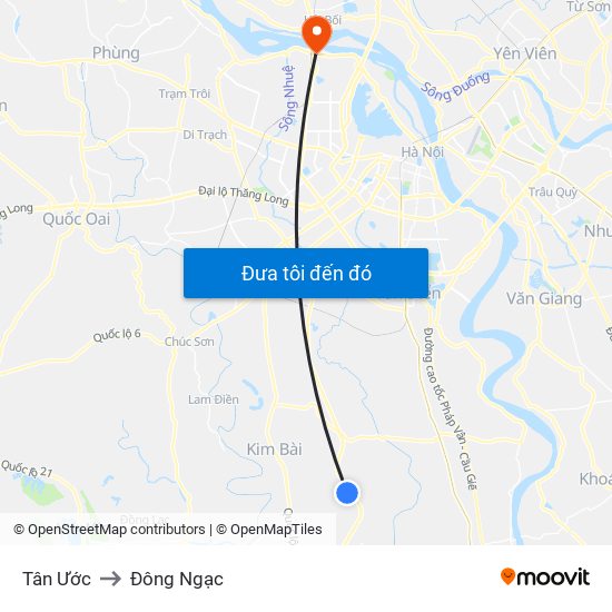 Tân Ước to Đông Ngạc map