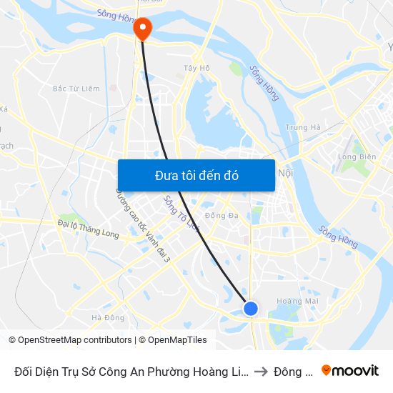 Đối Diện Trụ Sở Công An Phường Hoàng Liệt- 1277 Giải Phóng to Đông Ngạc map