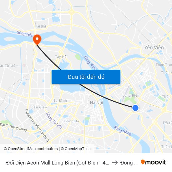 Đối Diện Aeon Mall Long Biên (Cột Điện T4a/2a-B Đường Cổ Linh) to Đông Ngạc map